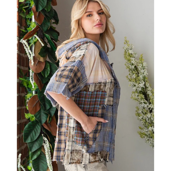 #105 Oli & Hali Multicolor Plaid Button Down Shirt - Picture 5 of 8